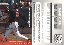 Jason Kubel Signed 2004 Grandstand New Britain Rock Cats #NNO Card Auto AU