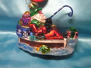 Christopher Radko Christmas Ornament "Hooked on Holiday Cheer" - NEW w/tags - Picture 1 of 3