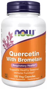 NOW Foods Quercetina con Bromelina 120 Capsule Veg Articolazioni, Immune, Infiammazione - Foto 1 di 3