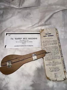 Vintage c. 1930s AUSTRALIAN RAPID rug Needle - box and copied instructions - GC - Bild 1 von 6