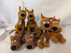 Scooby Doo Beanie Baby 7" TY, 4 Cartoon Network Plush & Scooby Pencil Case Lot - Picture 1 of 16