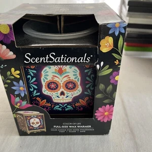 ScentSationals Zuckerschädel Tag der Toten ""Farbe des Lebens"" wachswärmer Halloween - Bild 1 von 3
