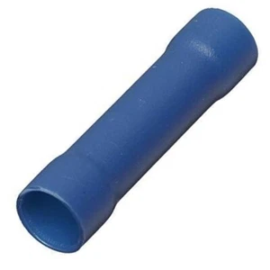 Vinyl Insulated Blue Butt Connector 6 Gauge Wire Terminal Splice USA - 100 Pack - Picture 1 of 3