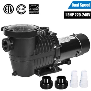 1.5HP INGROUND Swimming POOL PUMP MOTOR 6000GPH Strainer Above Ground 110V-240V - Picture 1 of 14