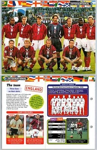 The Team - England #34 Football Magic 1998-9 Fact File Fold Out Page - Picture 1 of 1