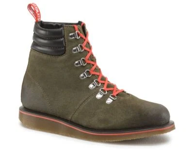 Dr. Martens 7 Loch Morgan Dark Khaki Burnished Bronx Suede - Bild 1 von 4