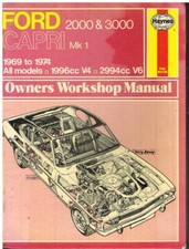 FORD CAPRI MK1 2000 3000 (INCL GT & E) 1969-74 OWNERS WORKSHOP MANUAL *HARDBACK*