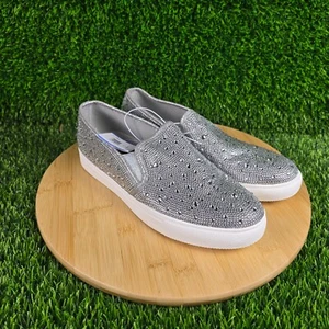 Zapatilla deportiva Steve Madden para mujer con estrás plateada talla 9 nueva en caja - Imagen 1 de 7