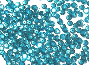 Lentejuelas metálicas Aqua azul oscuro - mezcla artesanal de 6 mm - Imagen 1 de 10