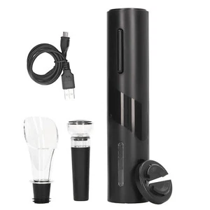 Automatic Electric Wine Opener Set Wine Pourer Vacuum Pumping Cork USB Charger F - Picture 1 of 24