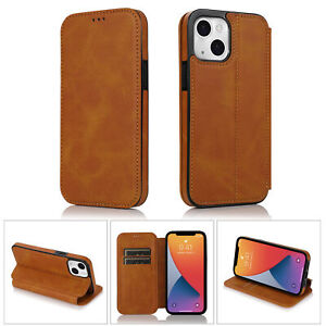 For iPhone 14 13 12 Pro Max 11 XS XR X 8 7 6+ Case Flip Leather back Cover