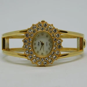 Collezio Three-Hand Crystals Quartz Analog Women's Watch Sz. 6" New Battery - Picture 1 of 10