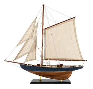 SAILINGSTORY Wooden Sailboat Decor Sailboat Model Boat Decor Ship Model Yacht... - Picture 1 of 6