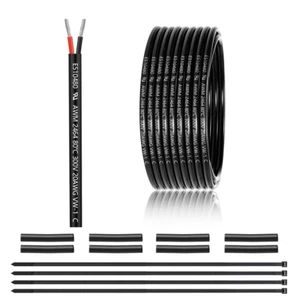 20 Stärke 2 Leiter Elektrischer Draht 25 Fuß, UL 2464 20 AWG 2 Draht Kabel verzinnt - Bild 1 von 12
