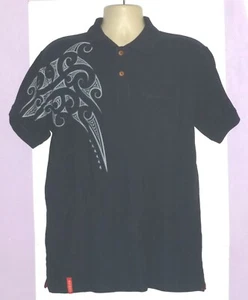 Kia Kaha Men's Button Up Short Sleeve Polo Shirt Size: Large 100% Cotton - Picture 1 of 9