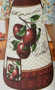 Twill Fabric Kitchen Apron with pocket, 20"x 30", RED APPLES, ASM - Picture 1 of 8