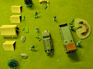 48mm 1 Metal Army Solido gas Truck & Truck; 11- soldiers (Feb. Listing) - Picture 1 of 22