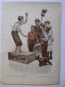 VINTAGE 1913 CREAM OF WHEAT Magazine Ad "OUR PLATFORM" ILLUS. by LESLIE THRASHER - Picture 1 of 2