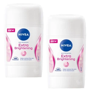 Deodorant NIVEA Anti Perspirant Women Extra Whitening Stick Tighten Pores 50mlx2 - Picture 1 of 6