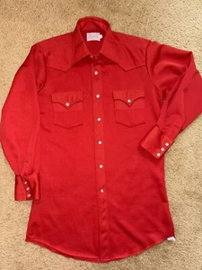 H BAR C Ranchware Long Sleeve Pearl Snaps Size 15/34  Fitted - Picture 1 of 10