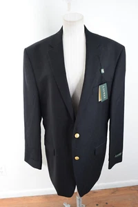 Neu Lauren Ralph Lauren Blazer 42 L 42 lang Herren schwarz 100 Wolle 2 Knopf Karriere - Bild 1 von 7