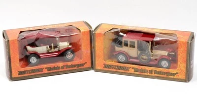 Vintage 1973 Matchbox Models of Yesteryear Y1 1911 Model T Y7 1912 Rolls Royce - Bild 1 von 4
