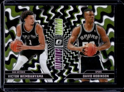 Donruss Optic David Robinson Victor Wembanyama Optical Illusion #5 Spurs 2024-25 Foto 1 de 2