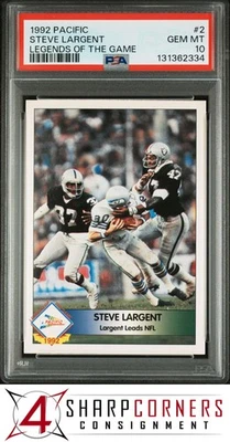 1992 PACIFIC STEVE LARGENT LEGENDS OF THE GAME #2 STEVE LARGENT HOF POP 3 PSA 10 - Image 1 of 3