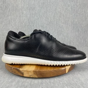 Cole Haan 2.Zerogrand Oxford Shoes Mens Size 11.5 Black Laser Wingtip Dress - Picture 1 of 10