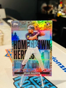 2025 Topps Drake Baldwin HOMEGROWN HEROES ROOKIE ASG LOGO SP PARALLEL BRAVES - Foto 1 di 2