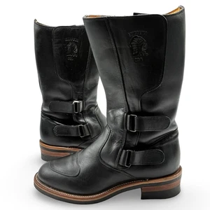 Chippewa Odessa Rally Black Leather Motorcycle Riding Boots 27862 Men’s 10.5 D - Foto 1 di 12