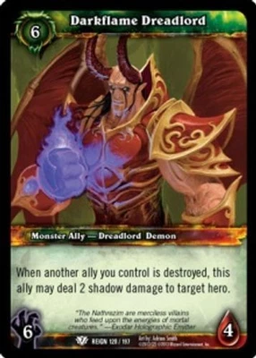 Darkflame Dreadlord - Reign of Fire - World of Warcraft TCG - Bild 1 von 4