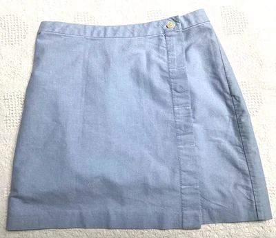 Tommy Hilfiger Falda Forrada A Mujer Talla 2 Corta Polvo Azul Algodón Forrada con Botones Foto 1 de 4