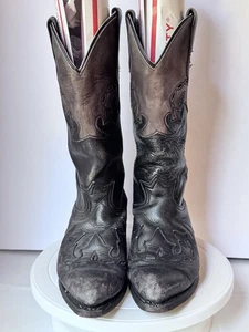 Maraschino Stiefel Damen 7 braun/schwarz Western Leder zum Überziehen Cowboy/Cowgirl - Bild 1 von 10