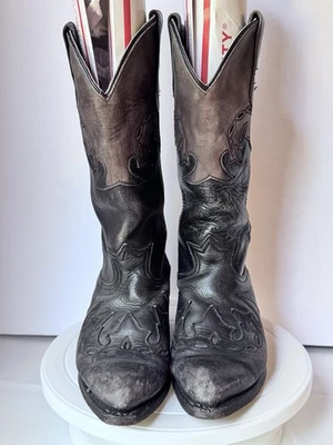 MARASCHINO Boots Womens 7 Brown/Black Western Leather Pull On Cowboy/Cowgirl - Image 1 of 4