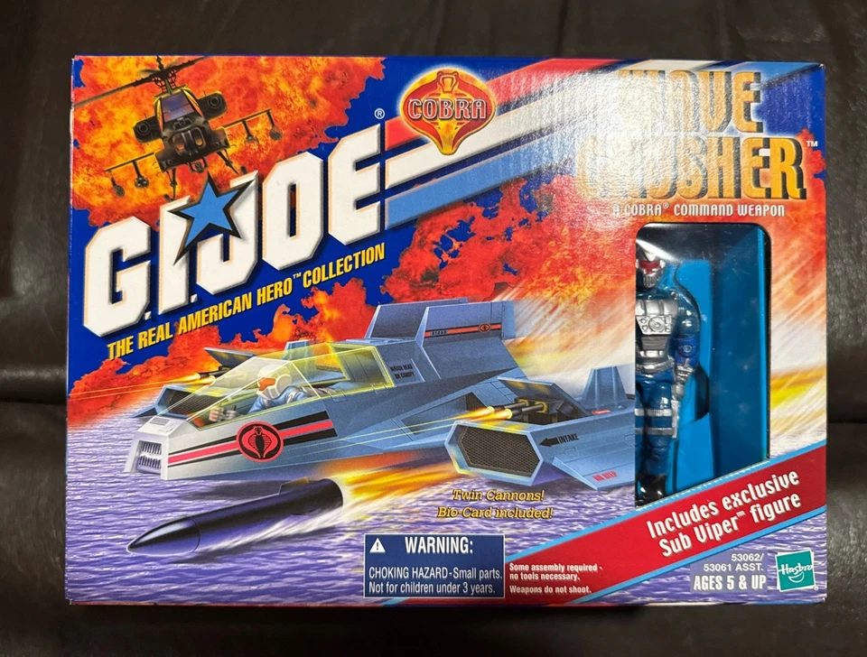 GI Joe 2001 Cobra Wave Crusher com Figura Edição de Colecionador Novo/selado - Imagem 1 de 4