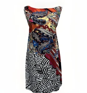 NWT Peter Nygard Colorful Multi Print Dress Size P 14 Sleeveless NWT $90 - Picture 1 of 24