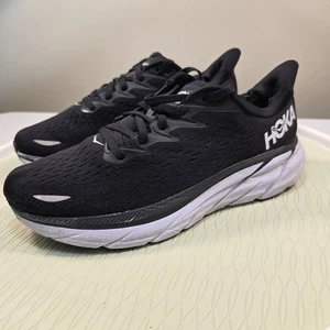 Zapatillas deportivas Hoka One One Clifton 8 para hombre 9B negras/blancas 1119394 con cordones - Imagen 1 de 18