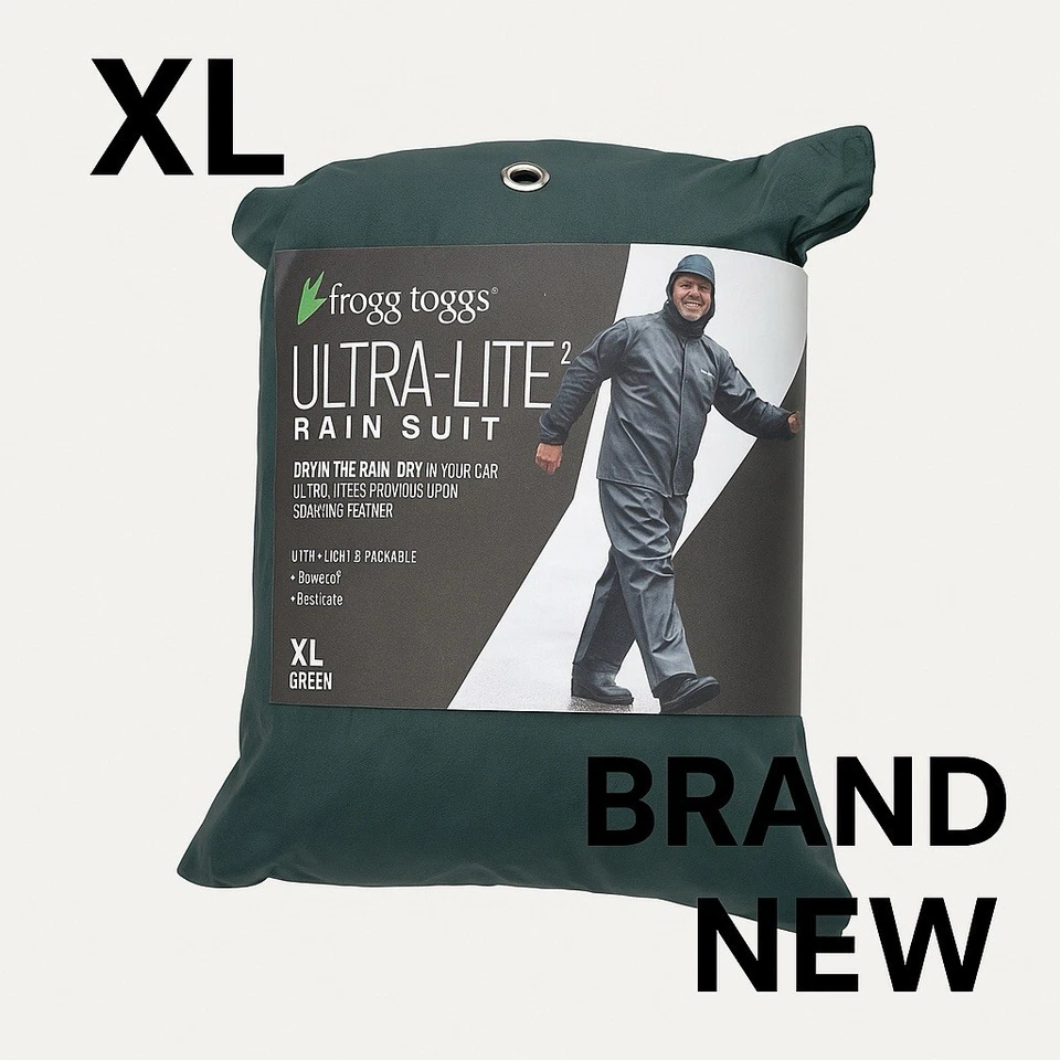 Frogg Toggs Ultra-Lite2 Rain Suit XL Green Waterproof Jacket & Pants New - Image 1 of 3