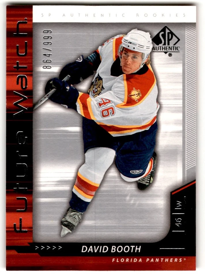 2006-07 SP Authentic Future Watch David Booth Rookie /999 #240 Florida Panthers - Image 1 of 2