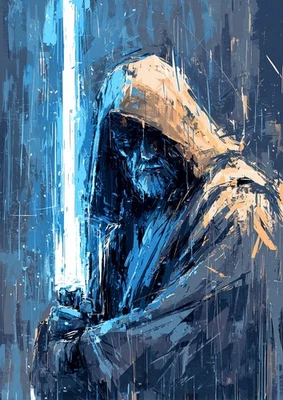 Obi-Wan Kenobi  Art  Card 1/1 PaintOholic Signed ONE OF A KIND - Image 1 of 2