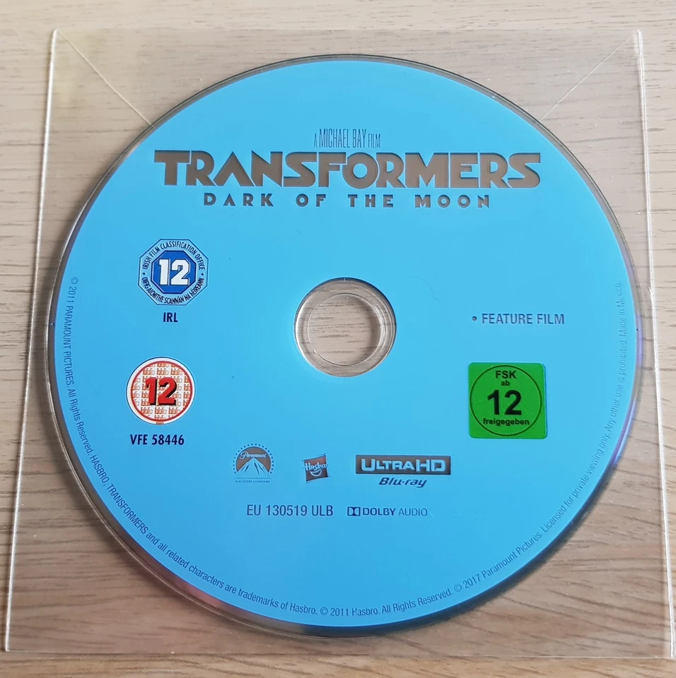 Transformers: Dark of the Moon (2011) on 4K UHD Bluray, UK Disc Only - Image 1 of 1