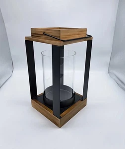 BONTURI CASA HOME DECORATION Lanterna Metallo Legno H 29 Cm 15,5 x 15,5 Cm Black - Imagen 1 de 1