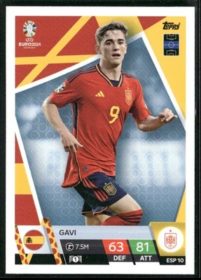 2024 TOPPS UEFA EURO GERMANY TOPPS BUNDESLIGA MATCH ATTAX GAVI SPAIN #ESP10 - Image 1 of 2