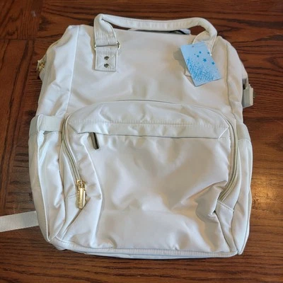 Laptop Backpack, Ivory, Faux Leather, USB Charging Port, New With Tags - Image 1 of 4