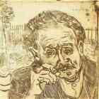 van gogh A3 photo portrait of doctor gachet a man with pipe 1890