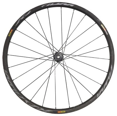 Mavic Ksyrium Pro Carbon SL Road Bike Tubular FRONT Wheel Disc 15mm CX FOR PARTS - Image 1 of 4