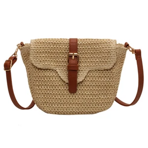 NEW Women Crossbody Bags Summer Woven Straw Tote Bag Fashion Simple Mobile Phone - Picture 1 of 10