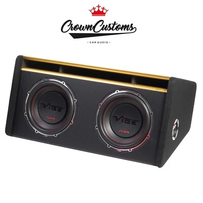 VIBE SLICK MIT12 Twin 12" Bass Enclosure 3000W Passive Subwoofer Box Car Audio - Image 1 of 4