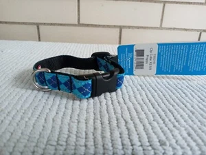RC Pet Products Clip Dog Collar XSmall 5/8 wide 7”-9” Blue Preppy - Picture 1 of 3